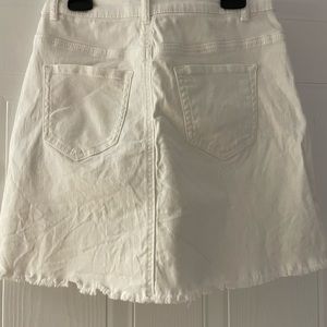 White jeans skirt